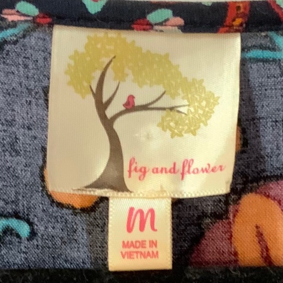 ANTHROPOLOGIE FIG & FLOWER FLORAL TUNIC SIZE M - Picture 5 of 9